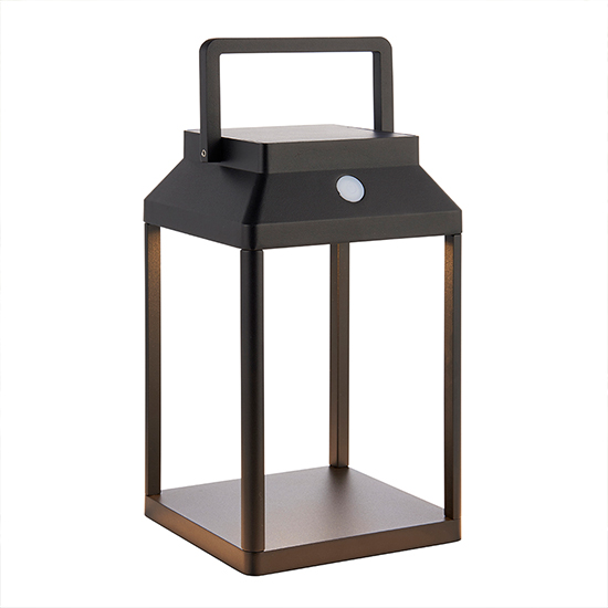 Linterna LED Small Outdoor Table Lamp In Textured Black