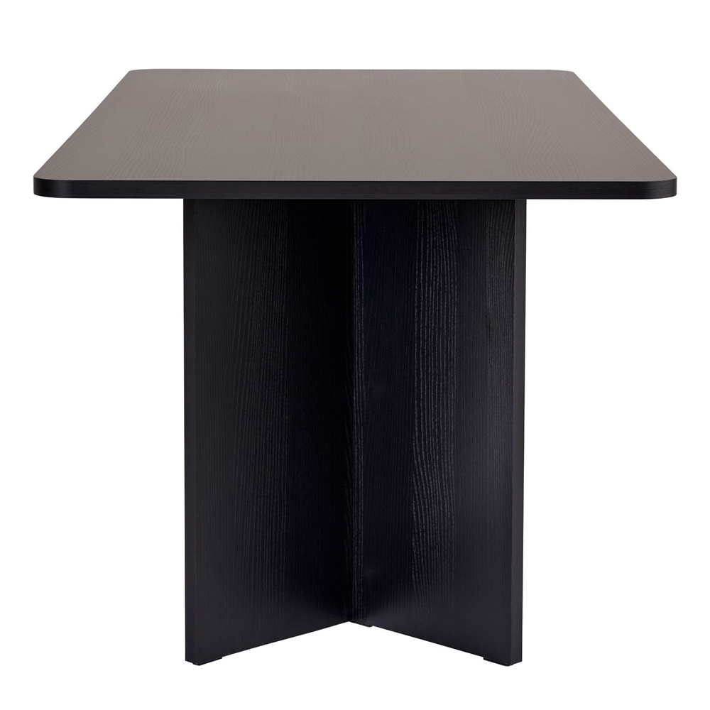 Linzor Rectangular Wooden Dining Table in Black