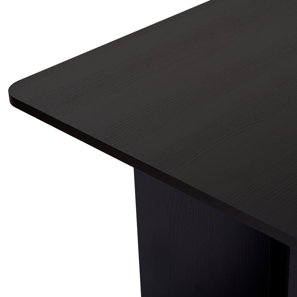 Linzor Rectangular Wooden Dining Table in Black