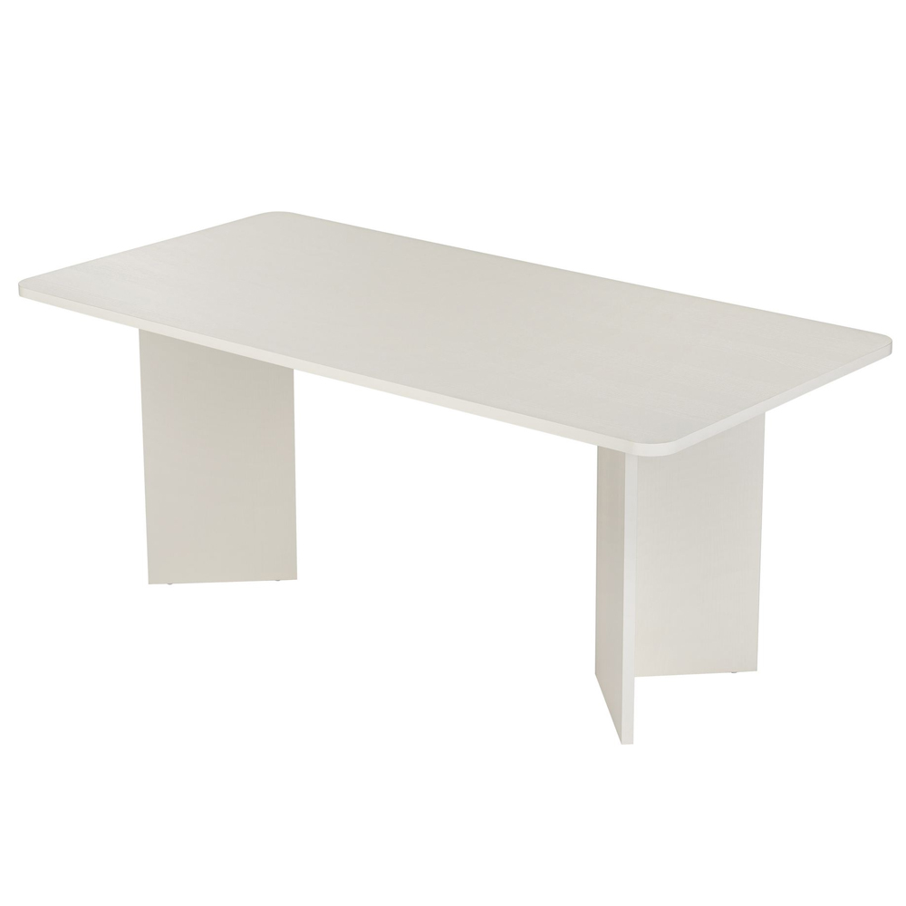 Linzor Rectangular Wooden Dining Table in White