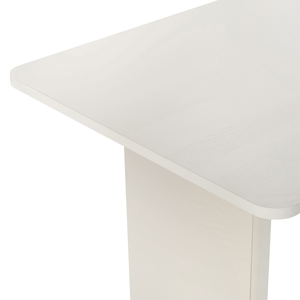 Linzor Rectangular Wooden Dining Table in White