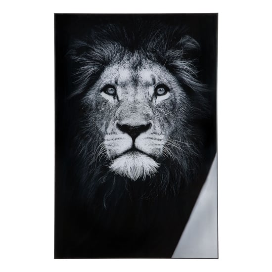 Lion Picture Acrylic Wall Art In Black And White