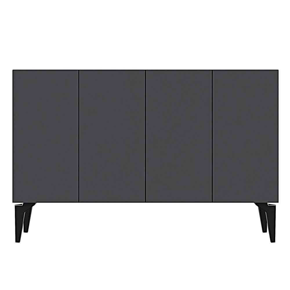 Lipa Wooden Sideboard with 4 Doors in Anthracite