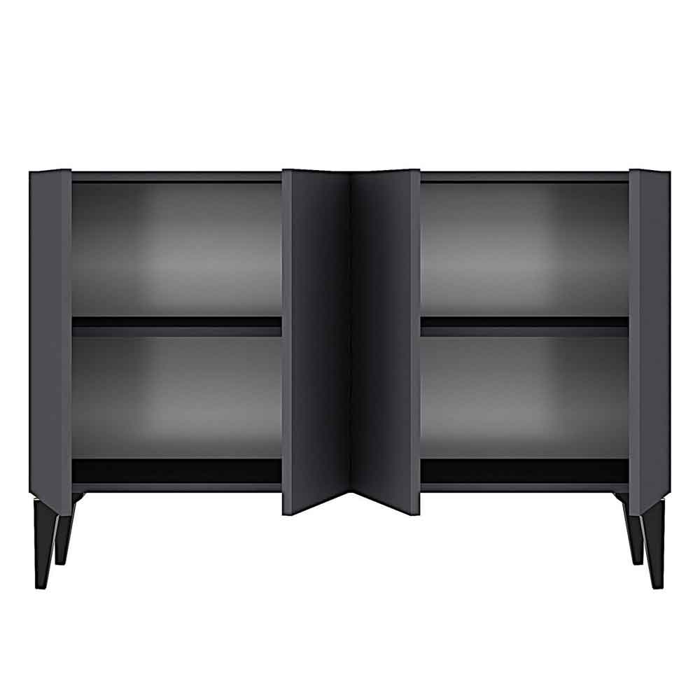 Lipa Wooden Sideboard with 4 Doors in Anthracite