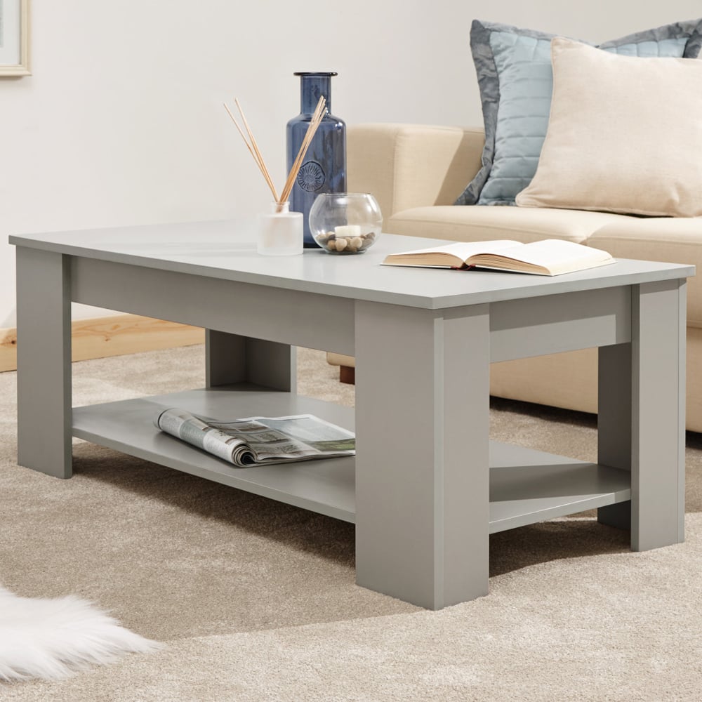 Liphook Wooden Lift Up Coffee Table In Grey