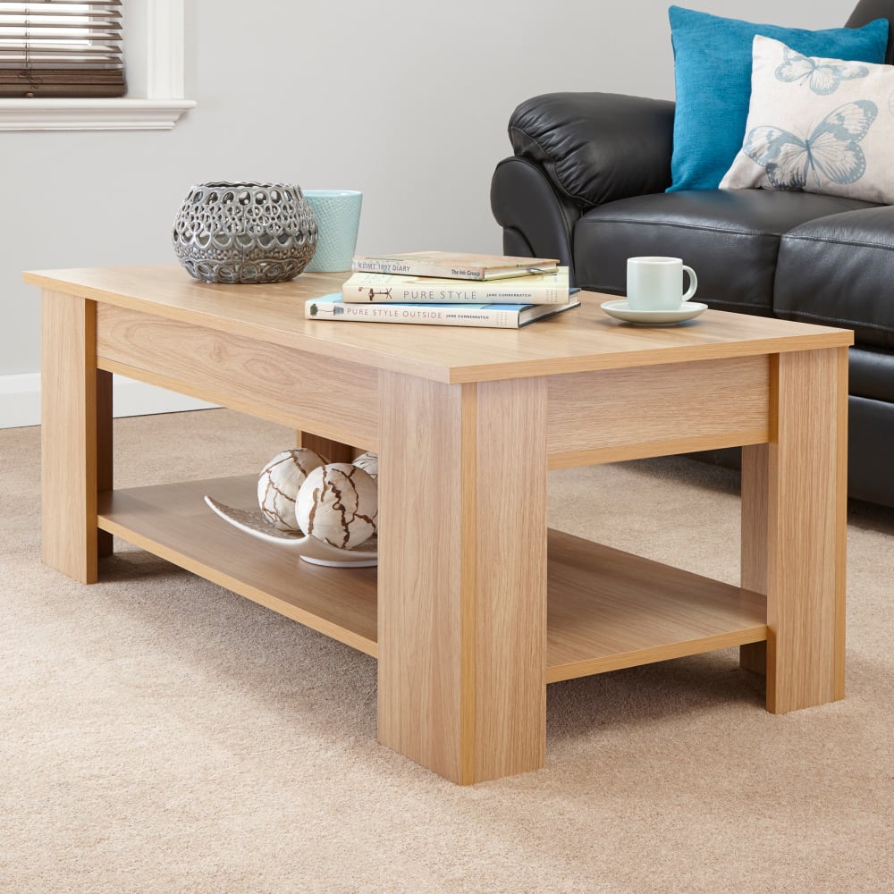 Liphook Wooden Lift Up Coffee Table In Oak