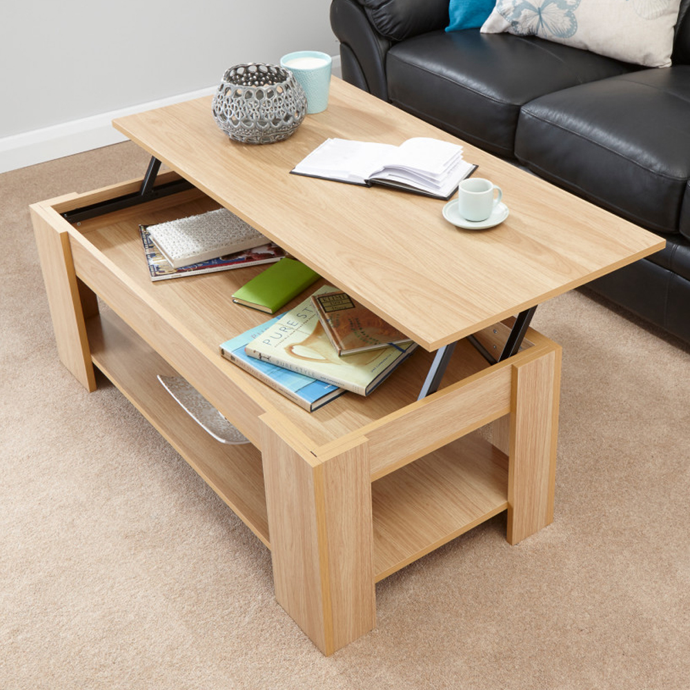 Liphook Wooden Lift Up Coffee Table In Oak