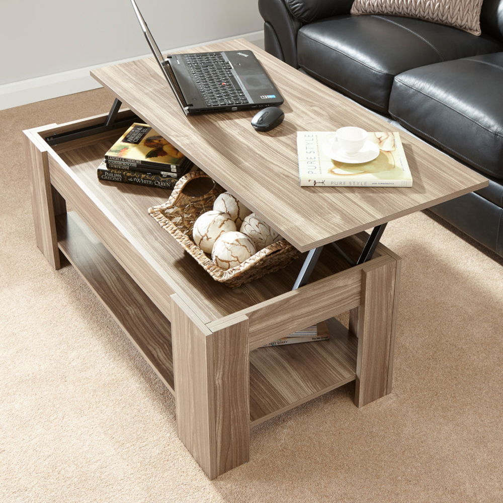 Liphook Wooden Lift Up Coffee Table In Walnut