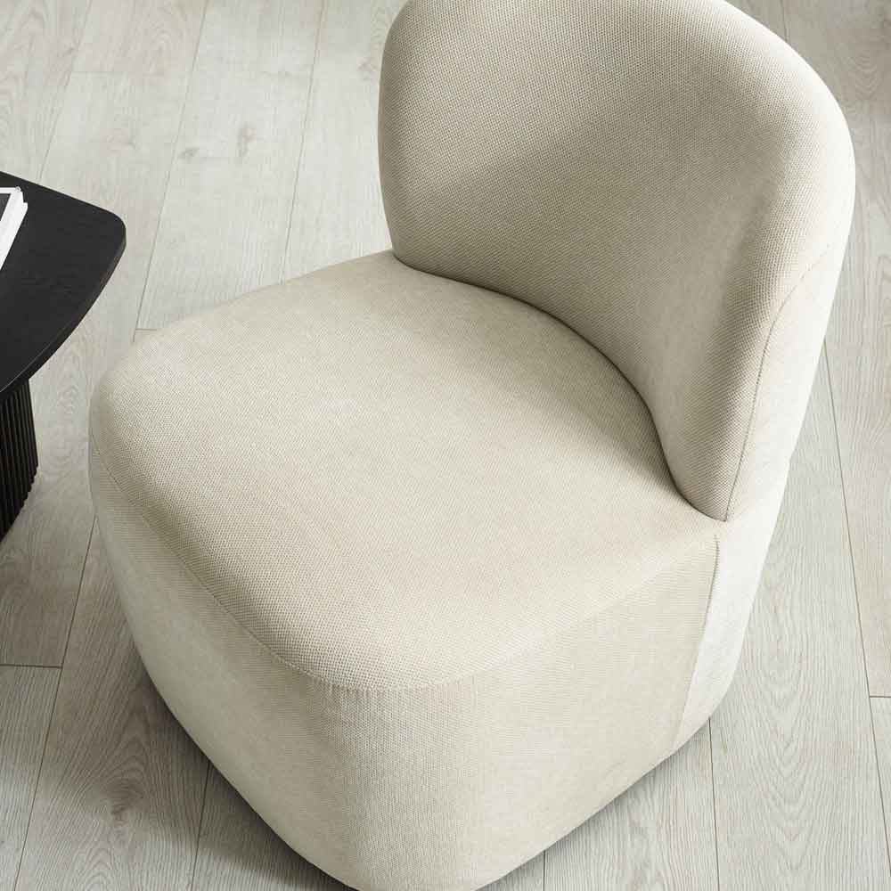 Lireva Fabric Bedroom Chair in Dune Beige