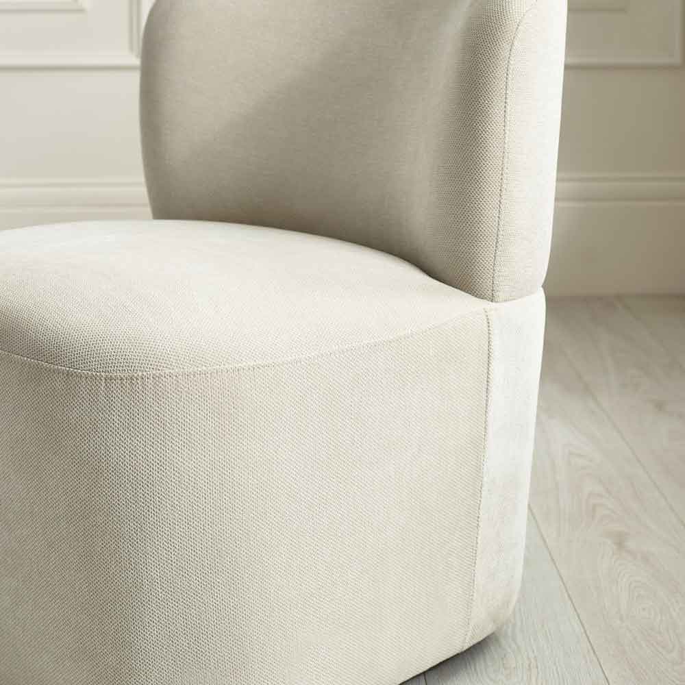 Lireva Fabric Bedroom Chair in Dune Beige