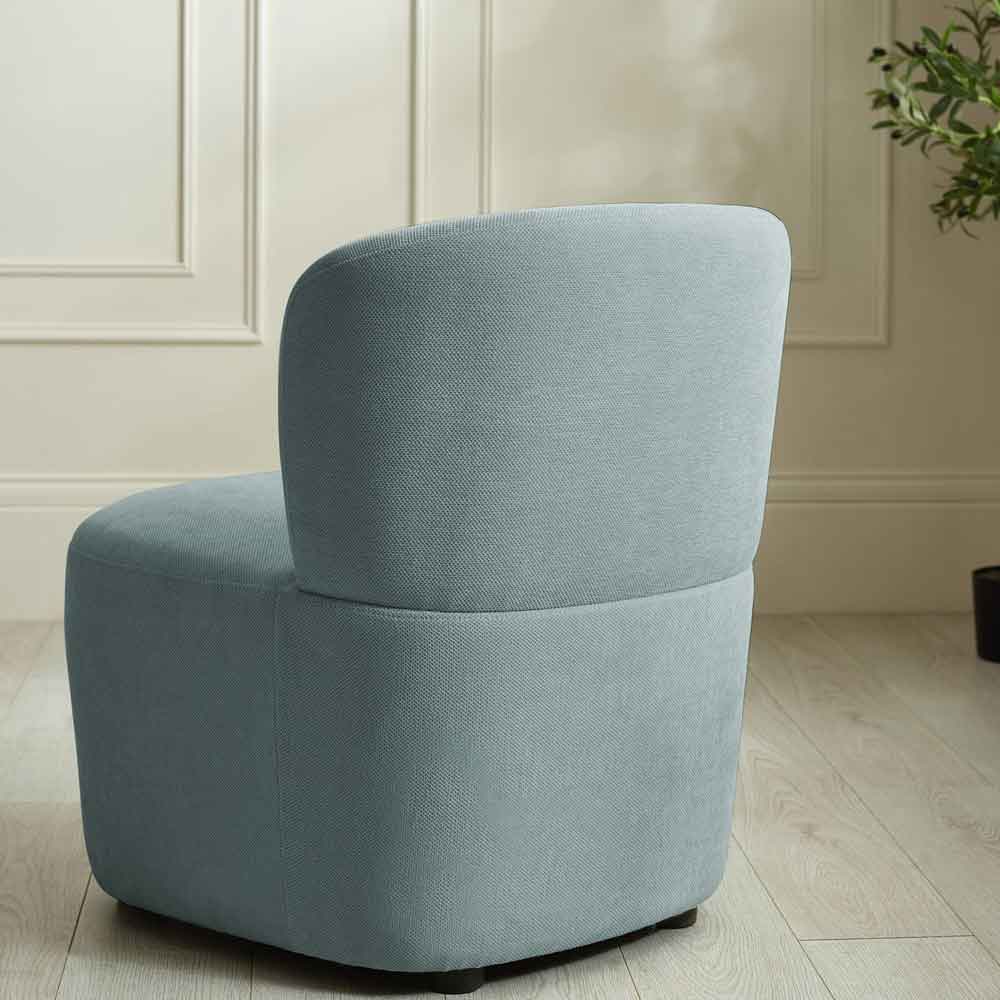 Lireva Fabric Bedroom Chair in Riviera Blue
