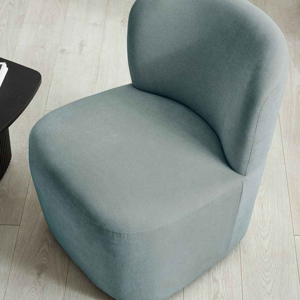 Lireva Fabric Bedroom Chair in Riviera Blue