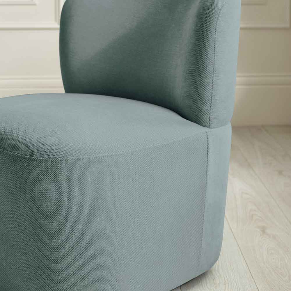 Lireva Fabric Bedroom Chair in Riviera Blue