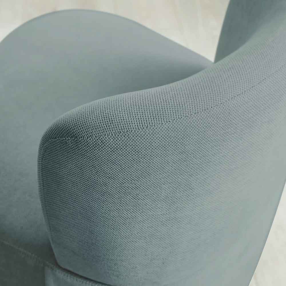 Lireva Fabric Bedroom Chair in Riviera Blue