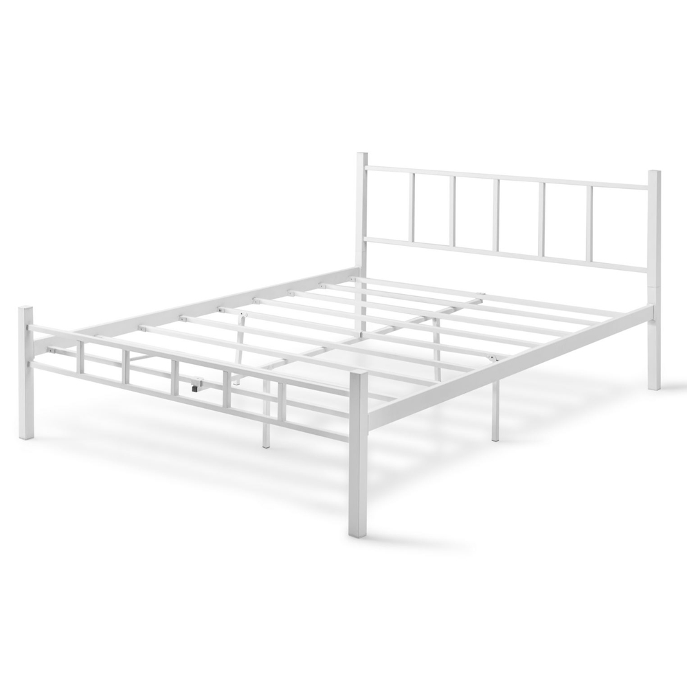 Lirex Metal Small Double Bed in White