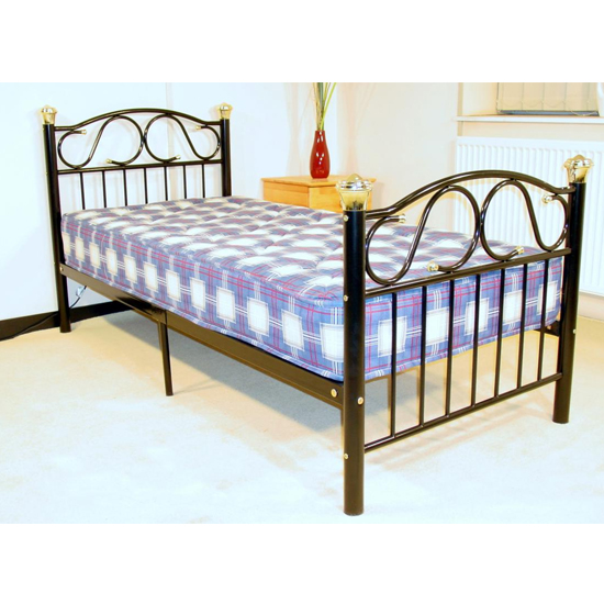 Lisa Metal Double Bed In Black Furniture in Fashion