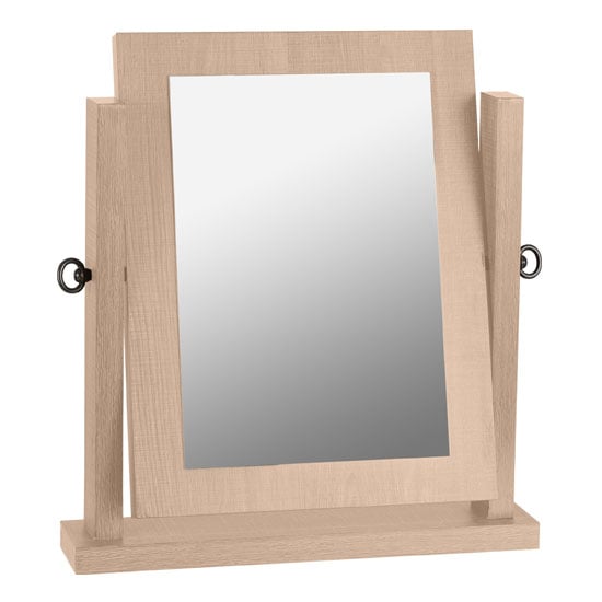 Photo of Laggan dressing table mirror in light oak effect veneer frame