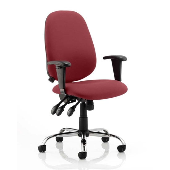 Product photograph of Lisbon Office Chair In Ginseng Chilli With Arms from Furniture in Fashion