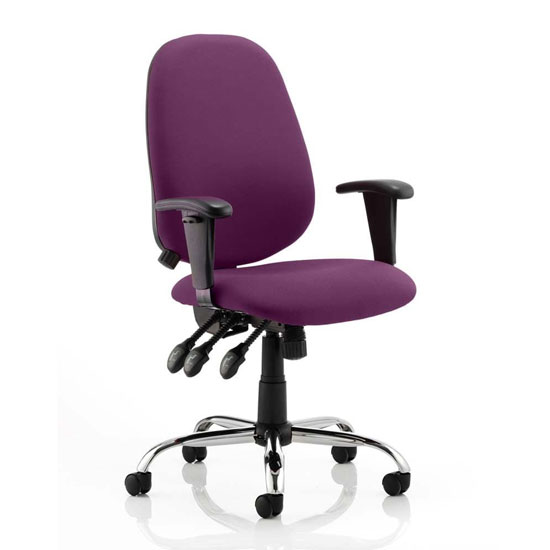 Photo of Lisbon office chair in tansy purple with arms