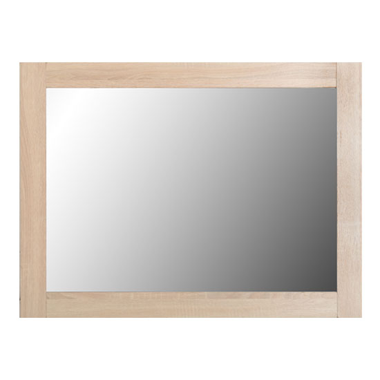 Product photograph of Laggan Wall Bedroom Mirror In Light Oak Effect Veneer Frame from Furniture in Fashion