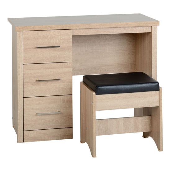 Read more about Laggan wooden 2pc dressing table set in light oak effect veneer