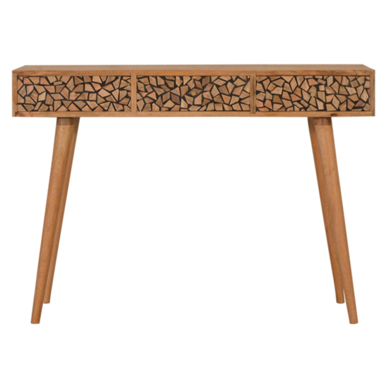 Lisbon Wooden Console Table In Oak Ish And Wood Resin Inlay_2