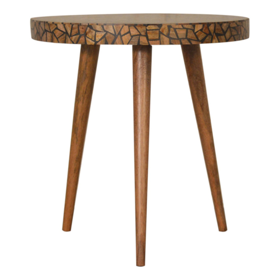 Lisbon Wooden End Table In Oak Ish And Wood Resin Inlay_1