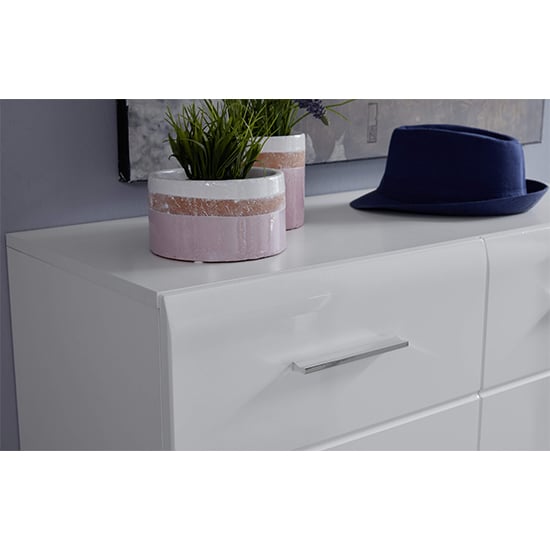 Aquila Large Wooden Shoe Storage Cabinet In White High Gloss_8