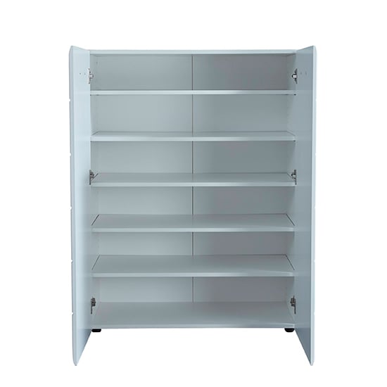 Aquila Wooden Shoe Storage Cabinet In White High Gloss_7