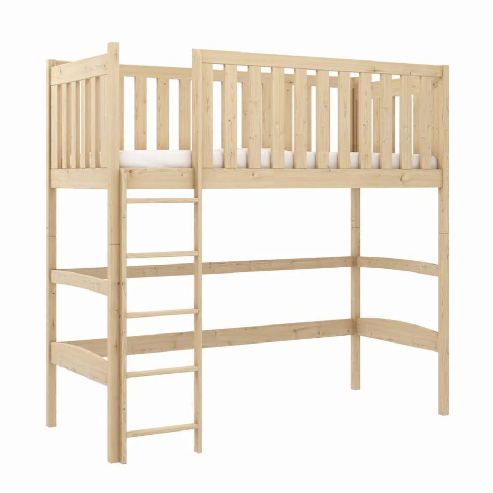 Read more about Lititz wooden bunk bed without mattress and ladder in pine