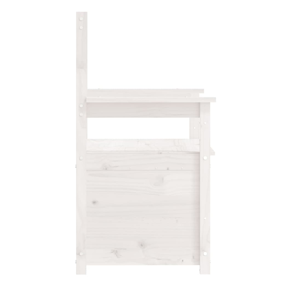 Litiz Wooden Small Hallway Storage Seating Bench In White