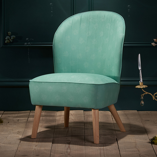 Product photograph of Little Mermaid Fabric Childrens Accent Chair In Green from Furniture in Fashion