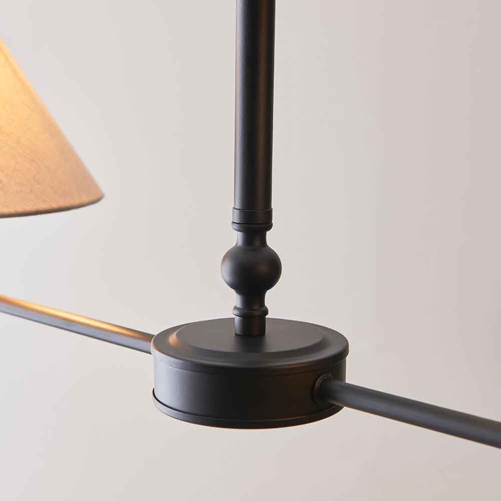 Livie Metal 2 Ceiling Pendant Light in Matt Black