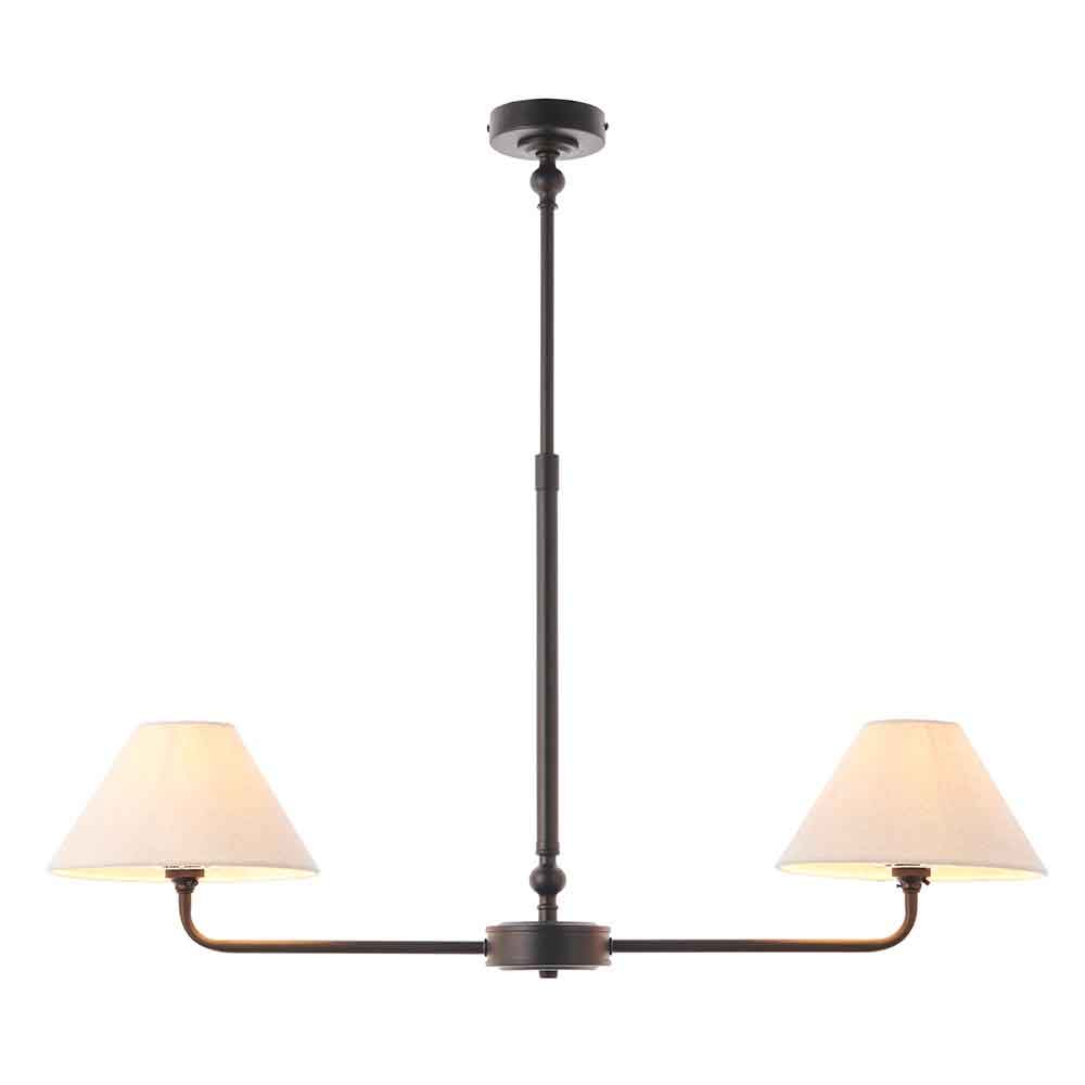 Livie Metal 2 Ceiling Pendant Light in Matt Black