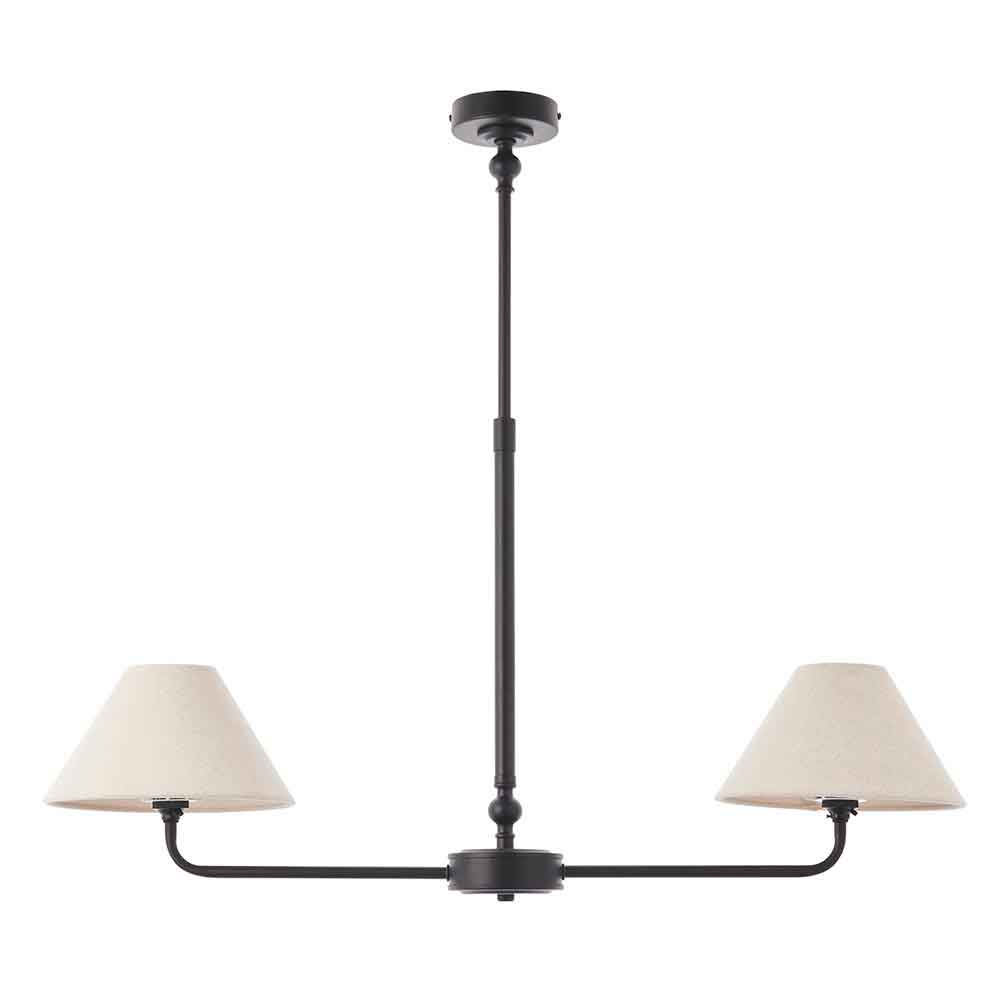 Livie Metal 2 Ceiling Pendant Light in Matt Black