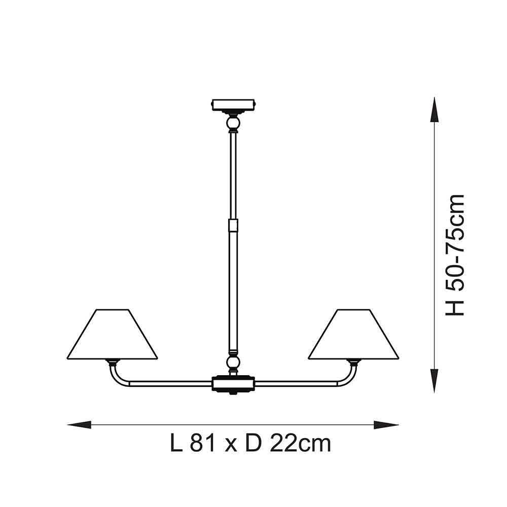 Livie Metal 2 Ceiling Pendant Light in Matt Black