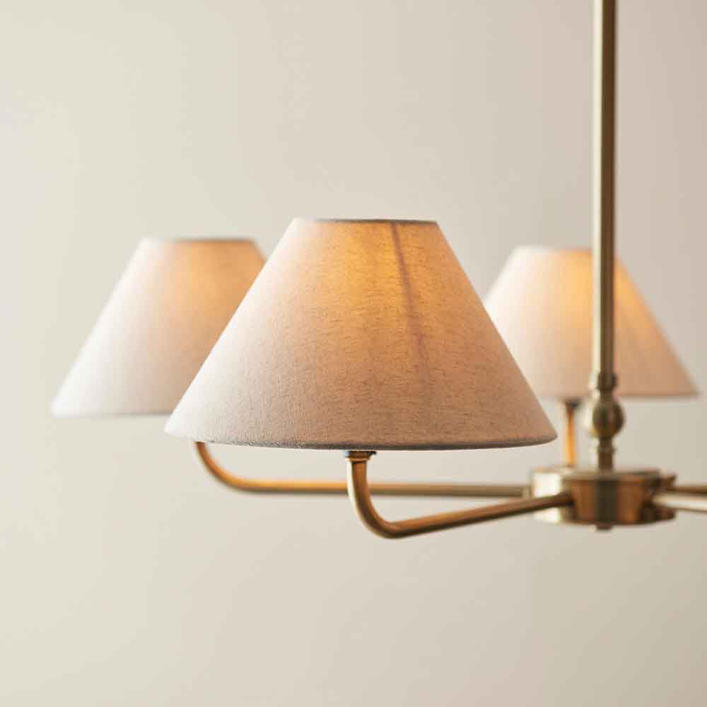 Livie Metal 5 Ceiling Pendant Light in Antique Brass