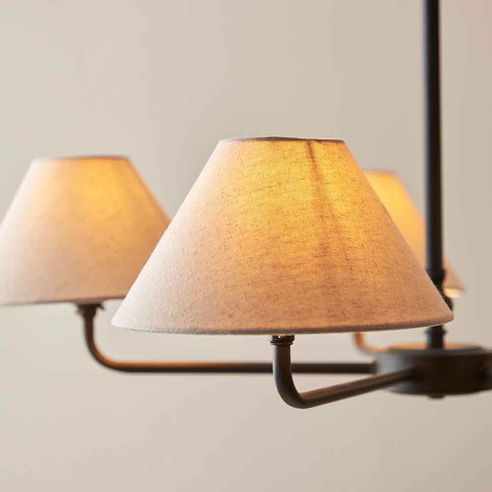 Livie Metal 5 Ceiling Pendant Light in Matt Black