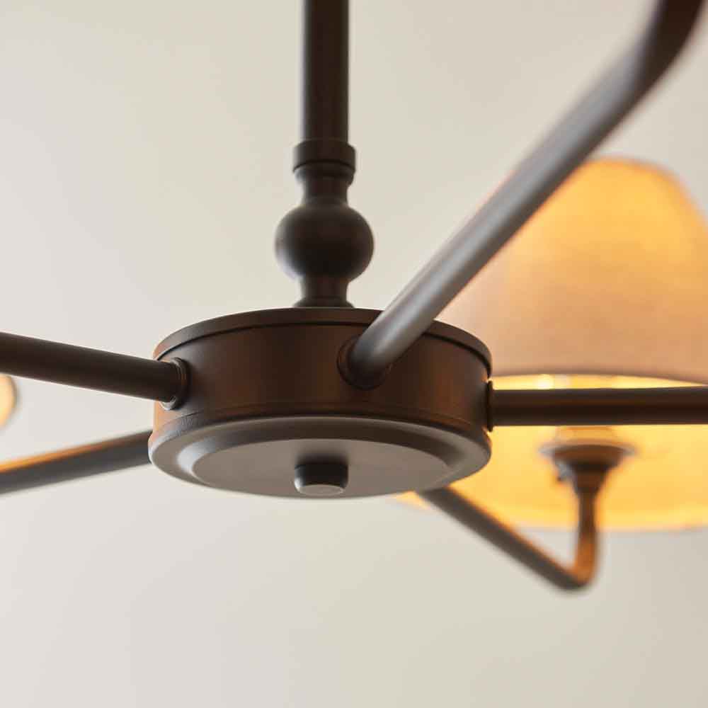 Livie Metal 5 Ceiling Pendant Light in Matt Black