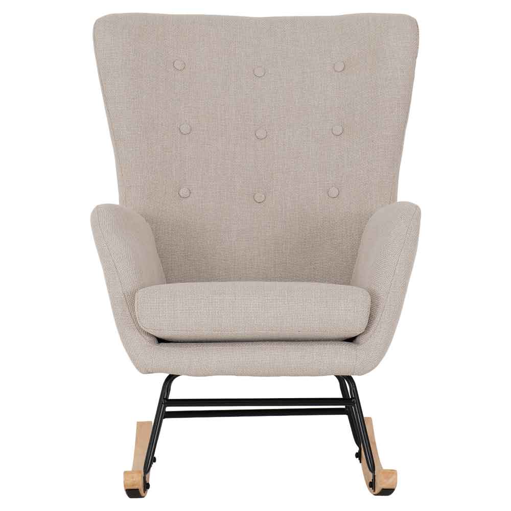 Livorno Fabric Bedroom Rocking Chair in Beige