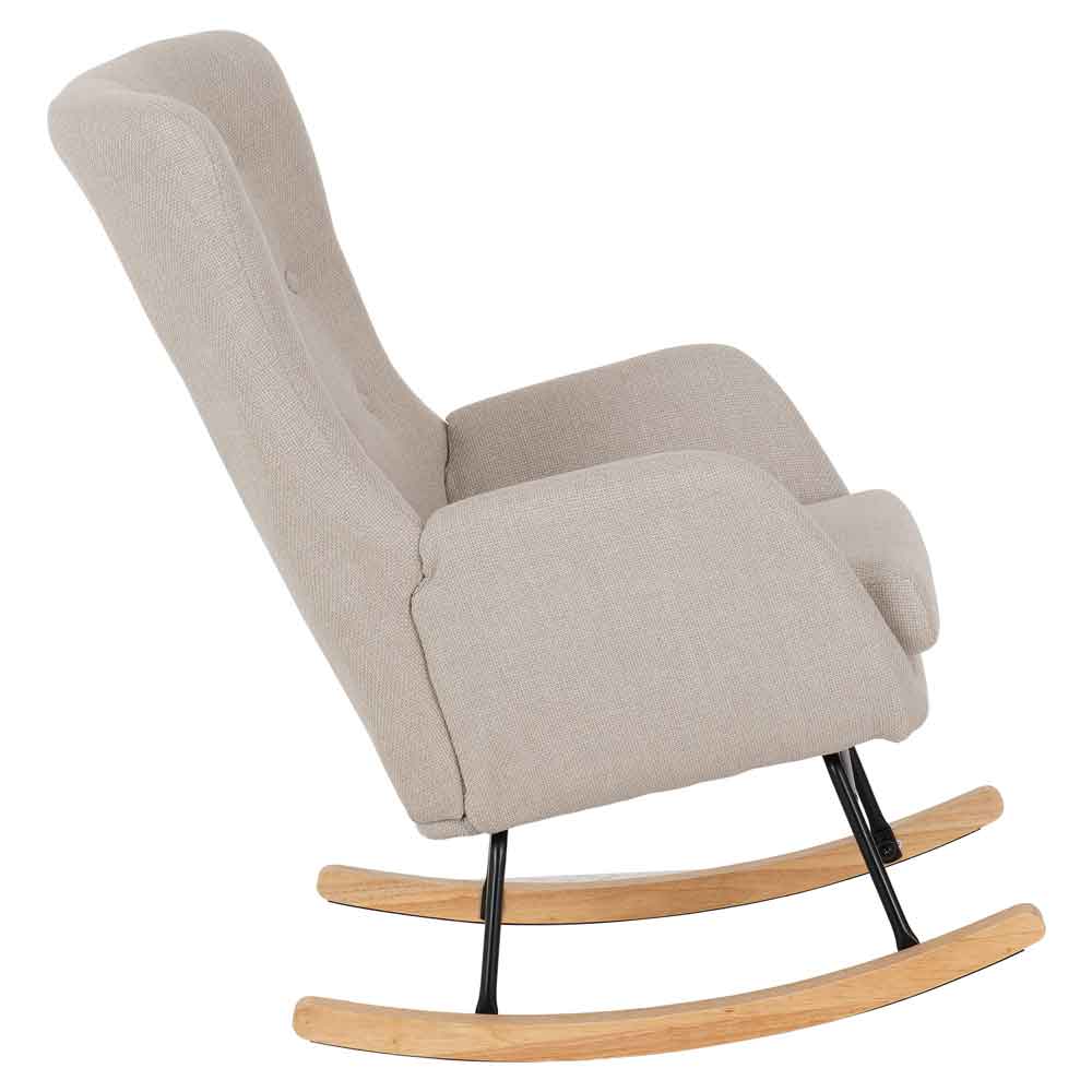 Livorno Fabric Bedroom Rocking Chair in Beige