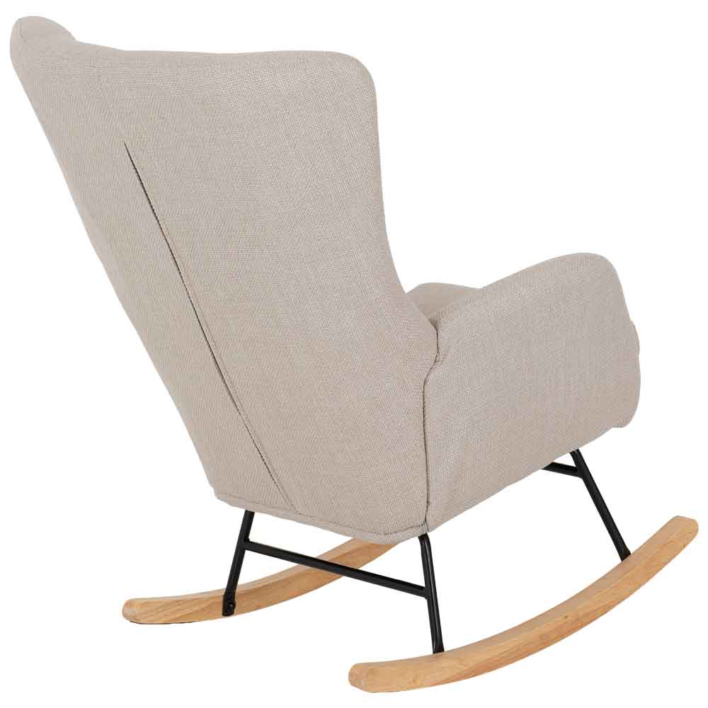Livorno Fabric Bedroom Rocking Chair in Beige