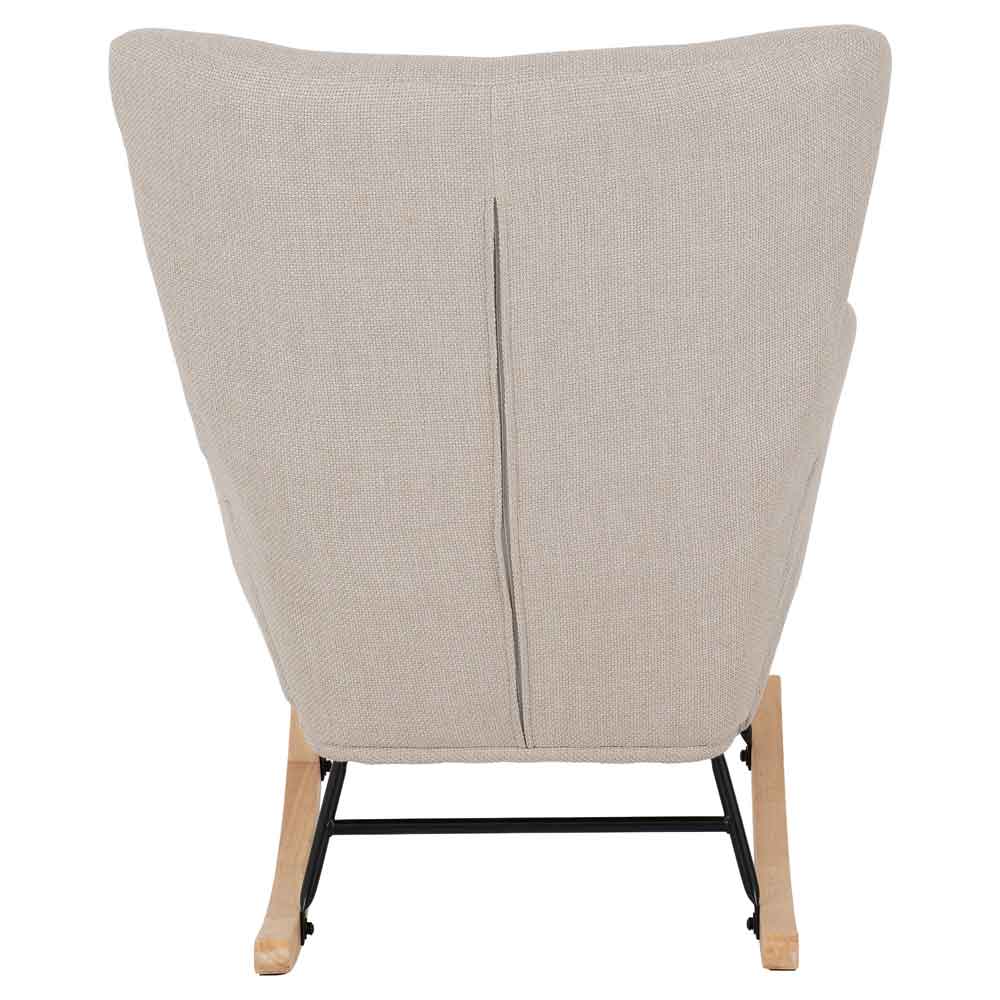 Livorno Fabric Bedroom Rocking Chair in Beige
