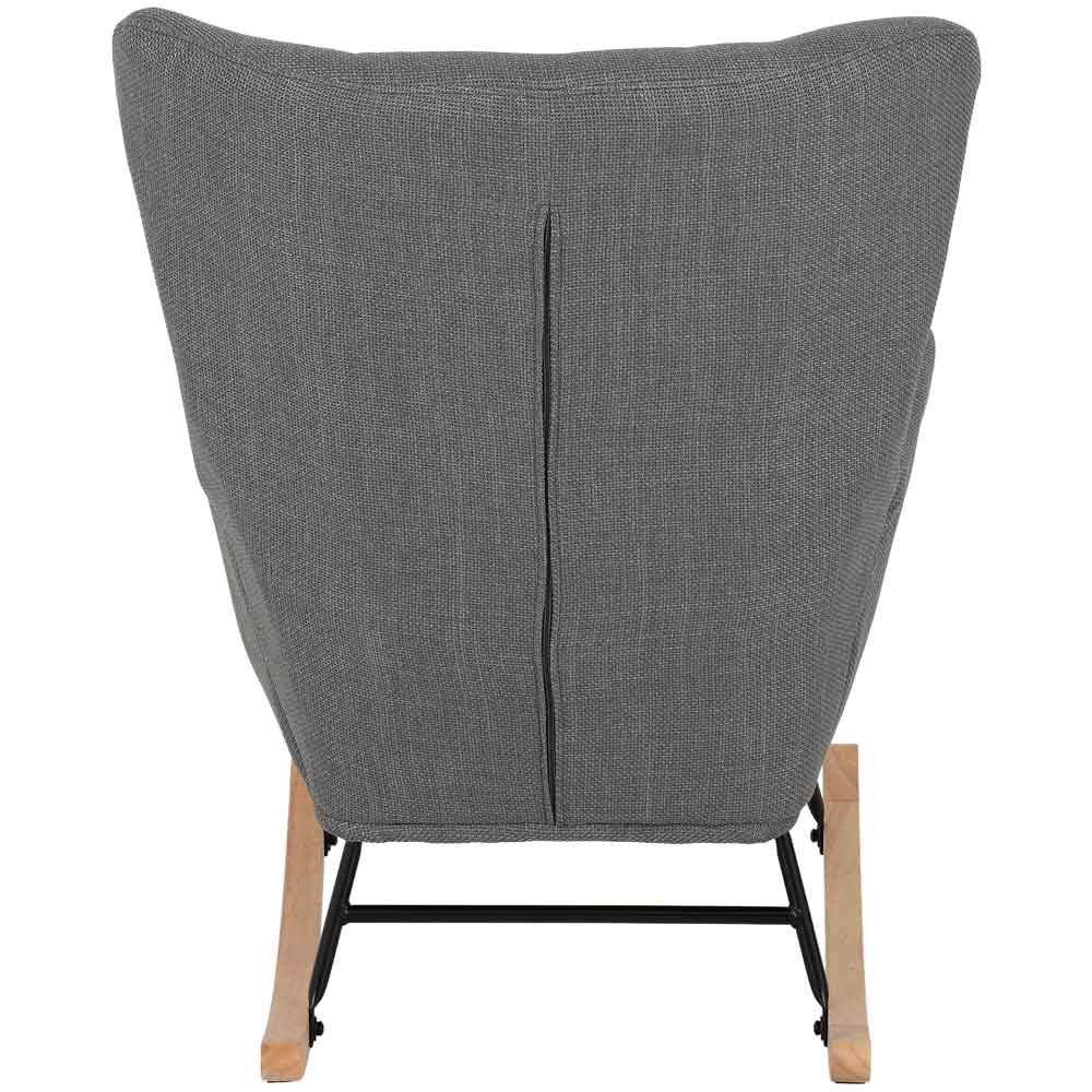 Livorno Fabric Bedroom Rocking Chair in Dark Grey