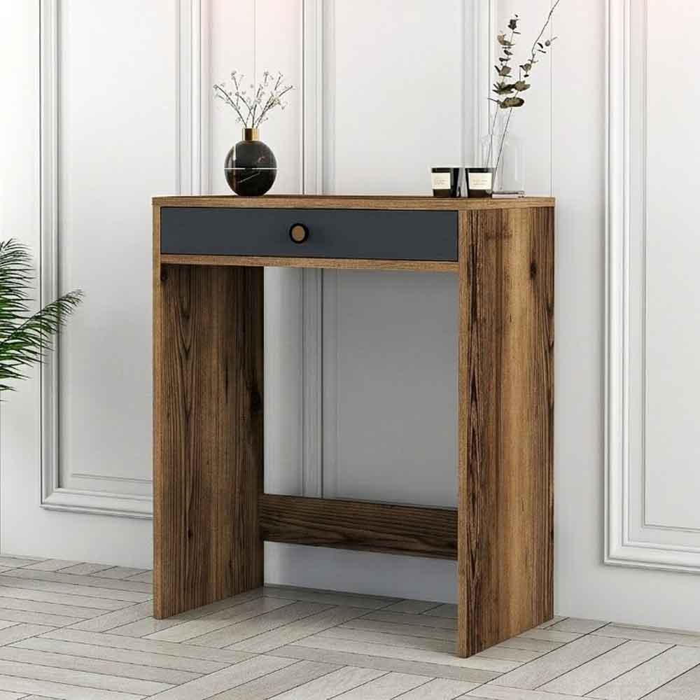 Lizbon Wooden Dressing Table in Walnut and Anthracite