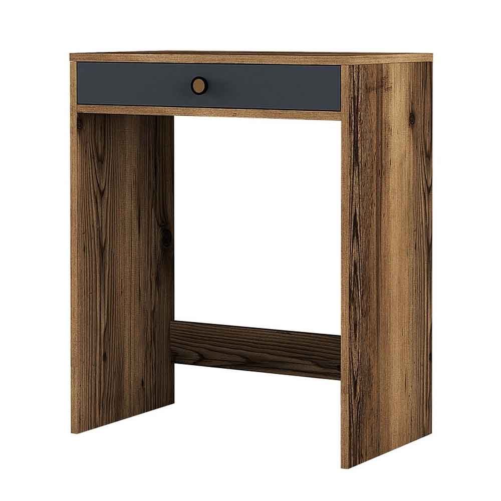 Lizbon Wooden Dressing Table in Walnut and Anthracite