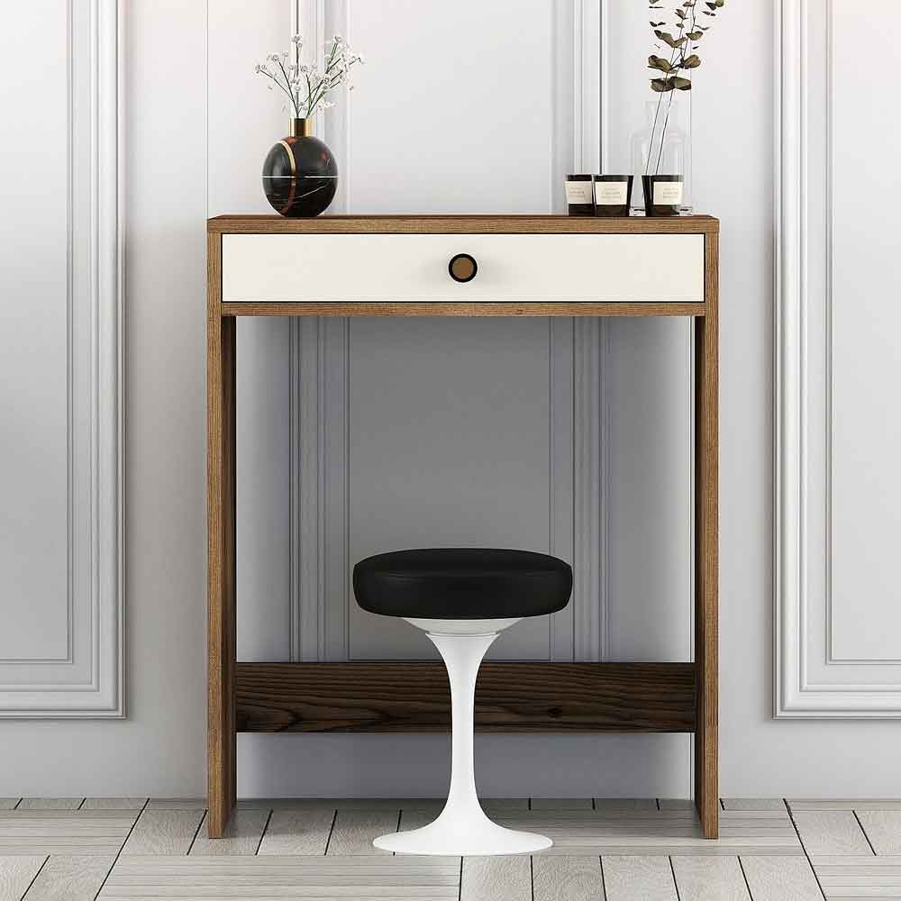 Lizbon Wooden Dressing Table in Walnut and Cream