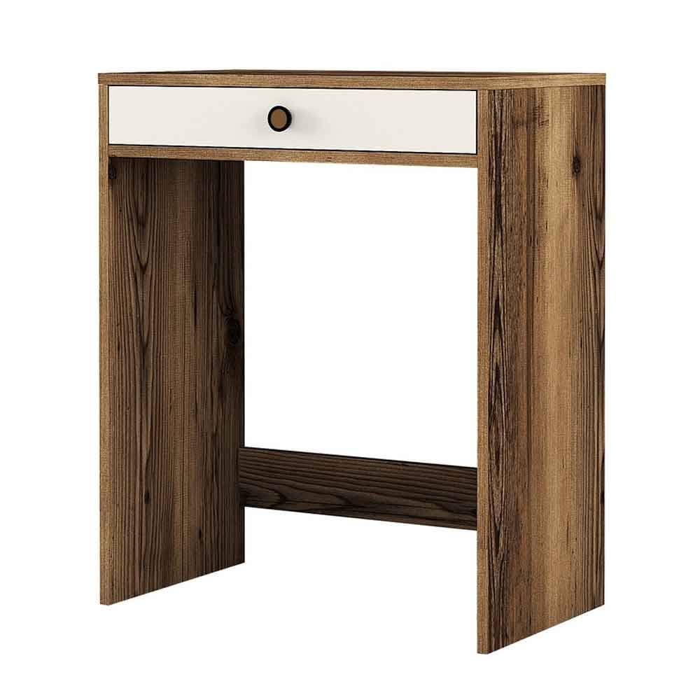 Lizbon Wooden Dressing Table in Walnut and Cream