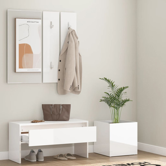 Lochlan High Gloss Hallway Furniture Set In White_2