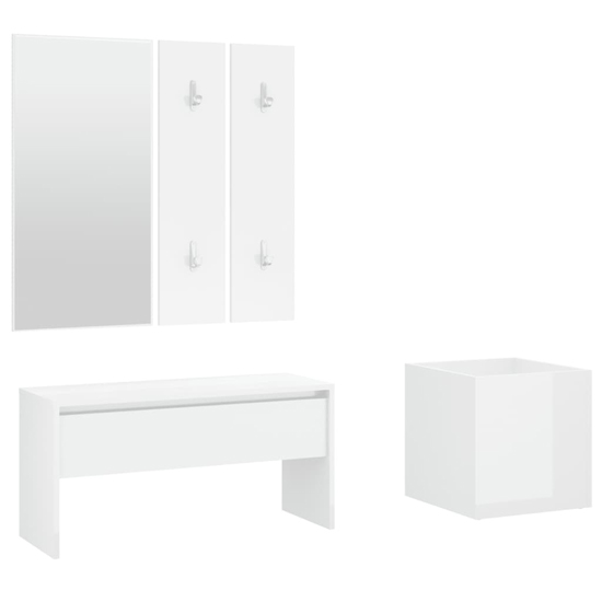 Lochlan High Gloss Hallway Furniture Set In White_3